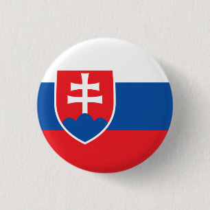 Badge Rond 2,50 Cm Drapeau national de la Slovaquie