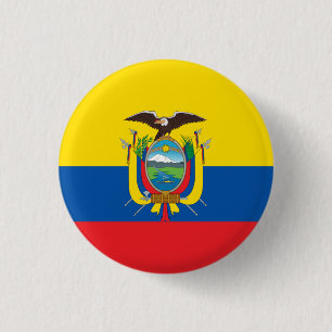 Badge Rond 2,50 Cm Drapeau national de l'Équateur