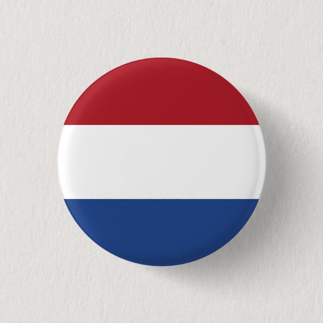 Badge Rond 2,50 Cm Drapeau national de Pays-Bas (Devant)