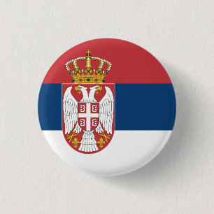 Badge Rond 2,50 Cm Drapeau national de Serbie
