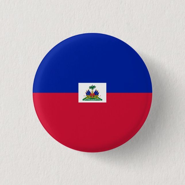 Badge Rond 2,50 Cm Drapeau national d'Haïti (Devant)