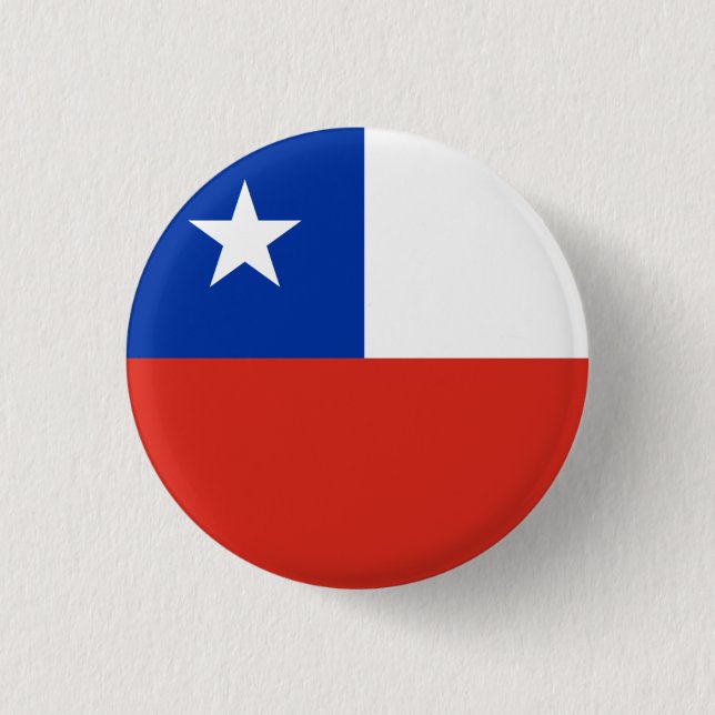 Badge Rond 2,50 Cm Drapeau national du Chili (Devant)
