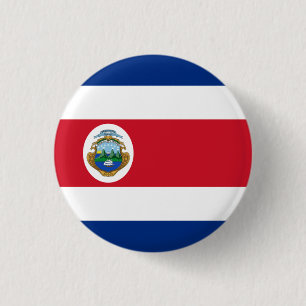 Badge Rond 2,50 Cm Drapeau national du Costa Rica