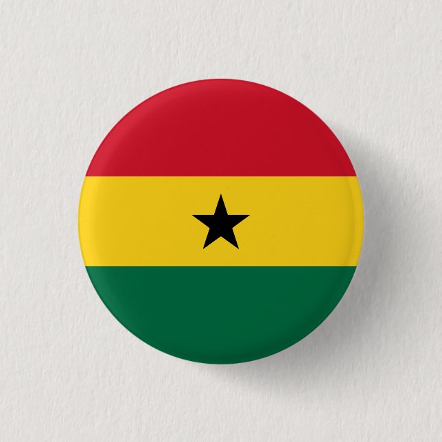 Badge Rond 2,50 Cm Drapeau national du Ghana (Devant)