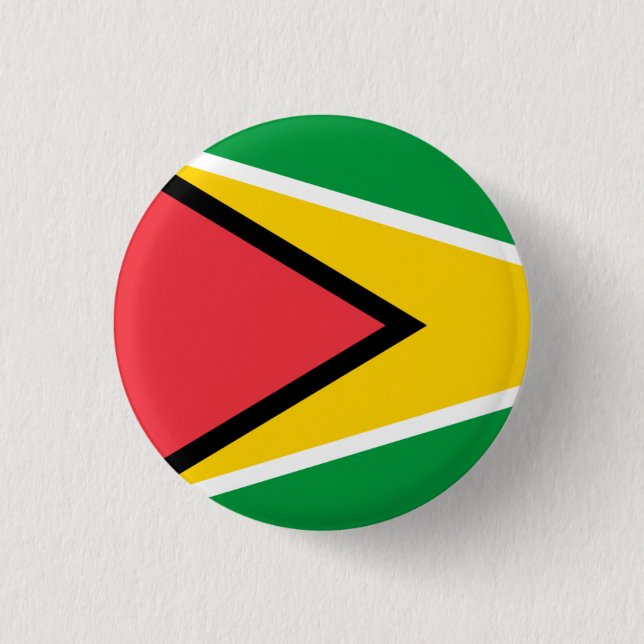 Badge Rond 2,50 Cm Drapeau national du Guyana (Devant)