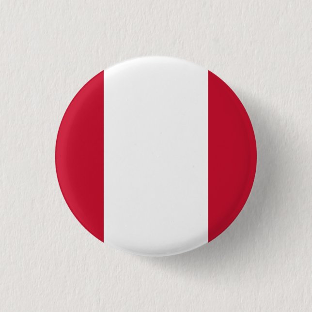 Badge Rond 2,50 Cm Drapeau national du Pérou (Devant)