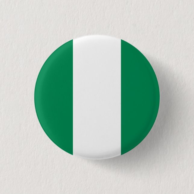 Badge Rond 2,50 Cm Drapeau nigérian (Devant)