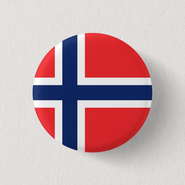 Badge Rond 2,50 Cm Drapeau Norvège (Devant)