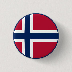 Badge Rond 2,50 Cm Drapeau norvégien