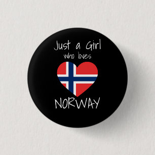 Badge Rond 2,50 Cm Drapeau norvégien