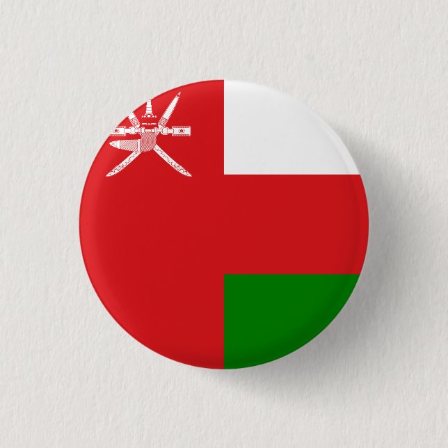 Badge Rond 2,50 Cm Drapeau Oman (Devant)