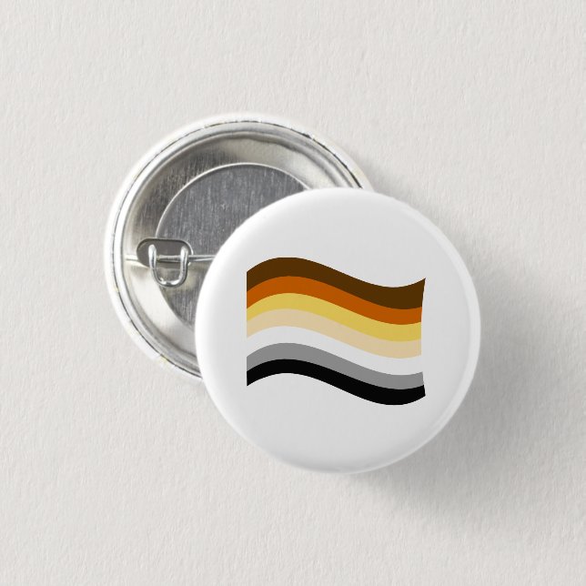 Badge Rond 2,50 Cm Drapeau ondoyant de la fierté de l'ours (Devant & derrière)