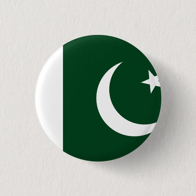 Badge Rond 2,50 Cm Drapeau pakistanais (Devant)