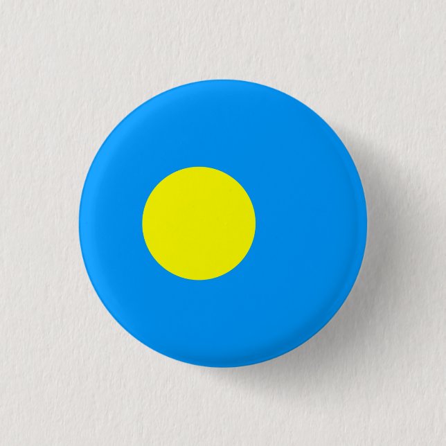 Badge Rond 2,50 Cm Drapeau Palaos, Drapeau Palaos (Devant)