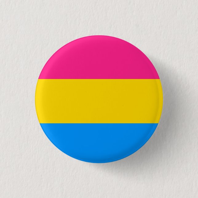 Badge Rond 2,50 Cm Drapeau Pansexual de fierté (Devant)