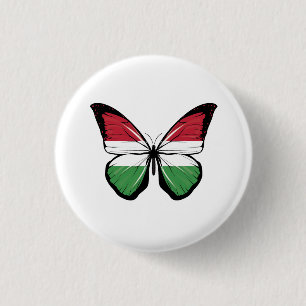 Badge Rond 2,50 Cm Drapeau papillon de Hongrie