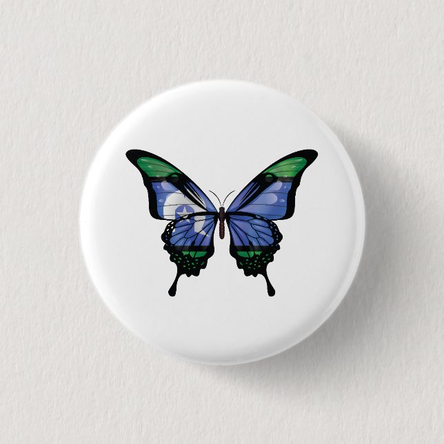 Badge Rond 2,50 Cm Drapeau papillon du détroit de Torres (Devant)