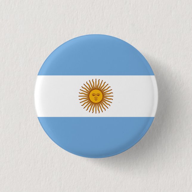 Badge Rond 2,50 Cm Drapeau patriotique argentin (Devant)