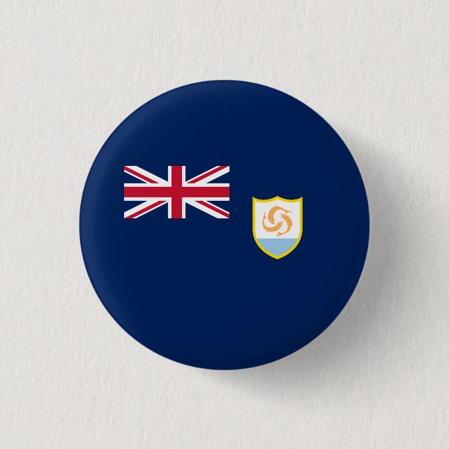 Badge Rond 2,50 Cm Drapeau patriotique d'Anguilla (Devant)