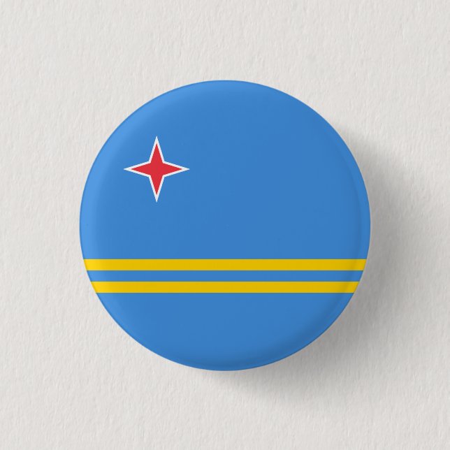Badge Rond 2,50 Cm Drapeau patriotique d'Aruba (Devant)