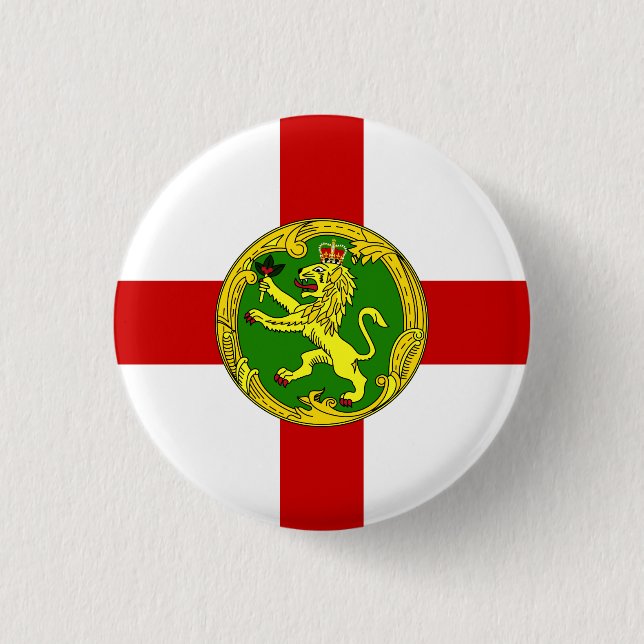 Badge Rond 2,50 Cm Drapeau patriotique d'Aurigny (Devant)
