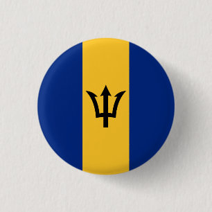 Badge Rond 2,50 Cm Drapeau patriotique de la Barbade