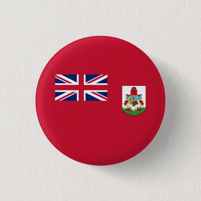 Badge Rond 2,50 Cm Drapeau patriotique des Bermudes (Devant)