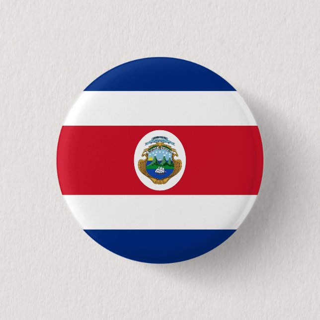 Badge Rond 2,50 Cm Drapeau patriotique du Costa Rica (Devant)