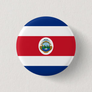 Badge Rond 2,50 Cm Drapeau patriotique du Costa Rica