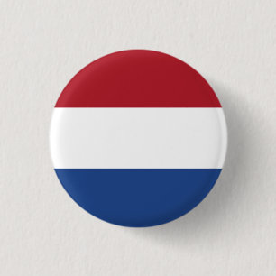 Badge Rond 2,50 Cm Drapeau Pays-Bas tricolore