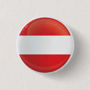 Badge Rond 2,50 Cm Drapeau rond de l'Autriche