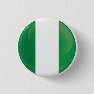 Badge Rond 2,50 Cm Drapeau rond de Nigeria