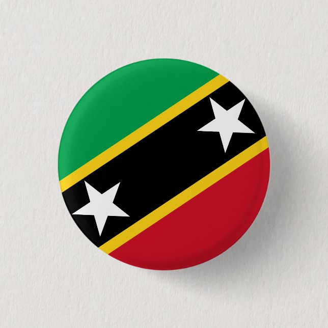 Badge Rond 2,50 Cm Drapeau Saint-Kitts-et-Nevis (Devant)