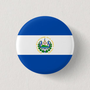 Badge Rond 2,50 Cm Drapeau salvadorien, Drapeau du Salvador