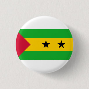 Badge Rond 2,50 Cm Drapeau São Tomé et Príncipe