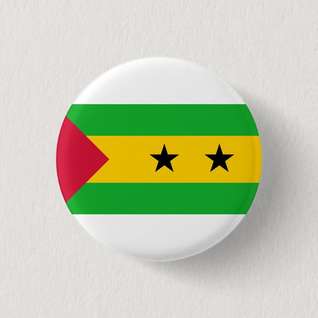 Badge Rond 2,50 Cm Drapeau São Tomé et Príncipe (Devant)
