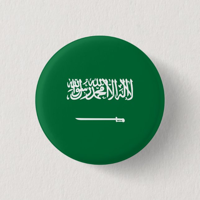Badge Rond 2,50 Cm Drapeau saoudien, Drapeau saoudien (Devant)
