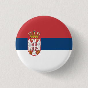 Badge Rond 2,50 Cm Drapeau serbe, Drapeau serbe