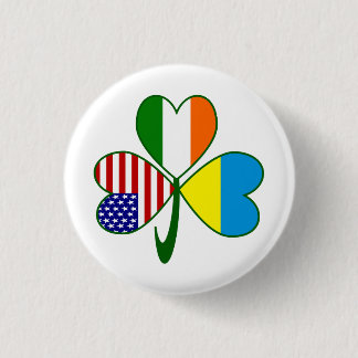 Badge Rond 2,50 Cm Drapeau Shamrock ukrainien