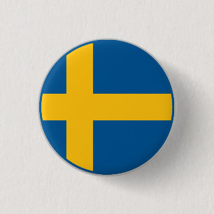 Badge Rond 2,50 Cm Drapeau suédois