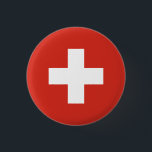 Badge Rond 2,50 Cm Drapeau suisse, Drapeau suisse<br><div class="desc">Drapeau suisse,  Drapeau de Suisse bouton/badge de World Flags United.</div>
