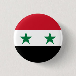 Badge Rond 2,50 Cm Drapeau syrien, Drapeau de Syrie