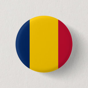 Badge Rond 2,50 Cm Drapeau Tchad