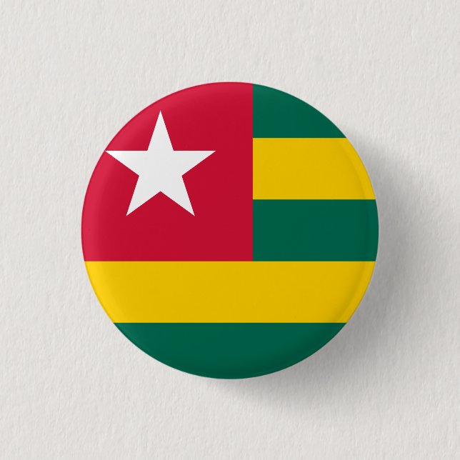 Badge Rond 2,50 Cm Drapeau Togo (Devant)