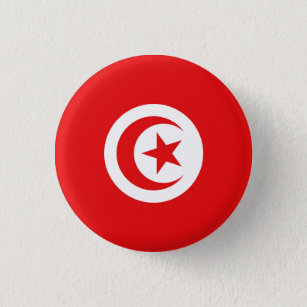 Badge Rond 2,50 Cm Drapeau Tunisie