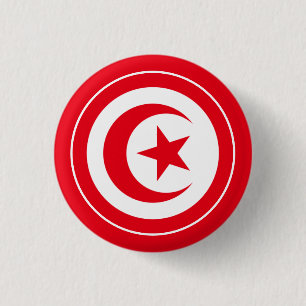Badge Rond 2,50 Cm drapeau tunisien