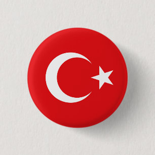 Badge Rond 2,50 Cm Drapeau Turquie