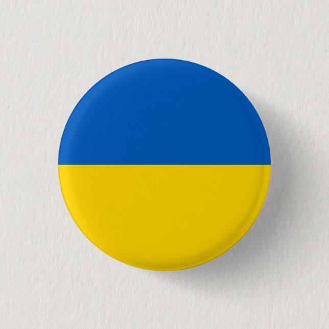 Badge Rond 2,50 Cm Drapeau ukrainien (Devant)
