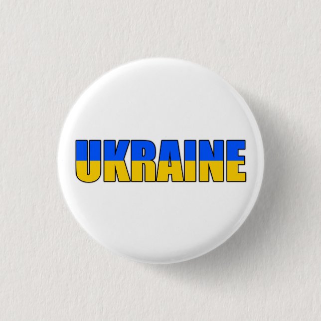 Badge Rond 2,50 Cm Drapeau ukrainien (Devant)