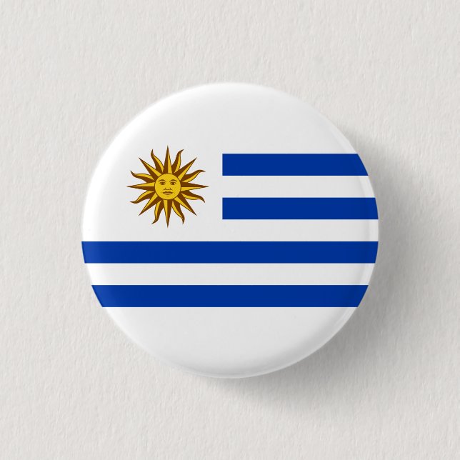 Badge Rond 2,50 Cm Drapeau uruguayen, Drapeau uruguayen (Devant)
